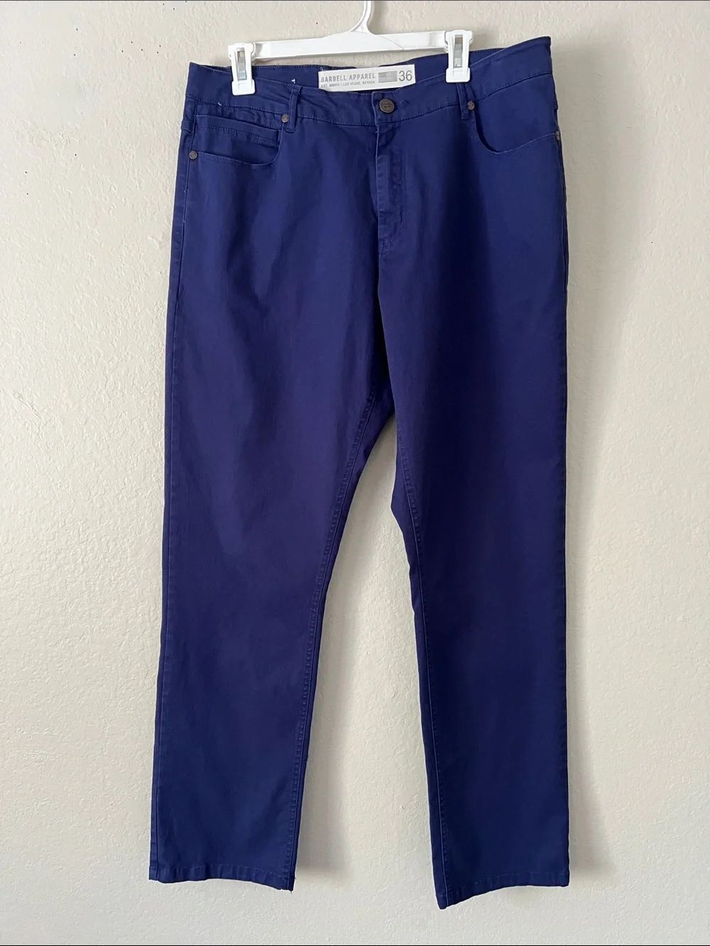 Like New! BARBELL APPAREL Chino Pants Cotton Blend Purple/Blue Size 36